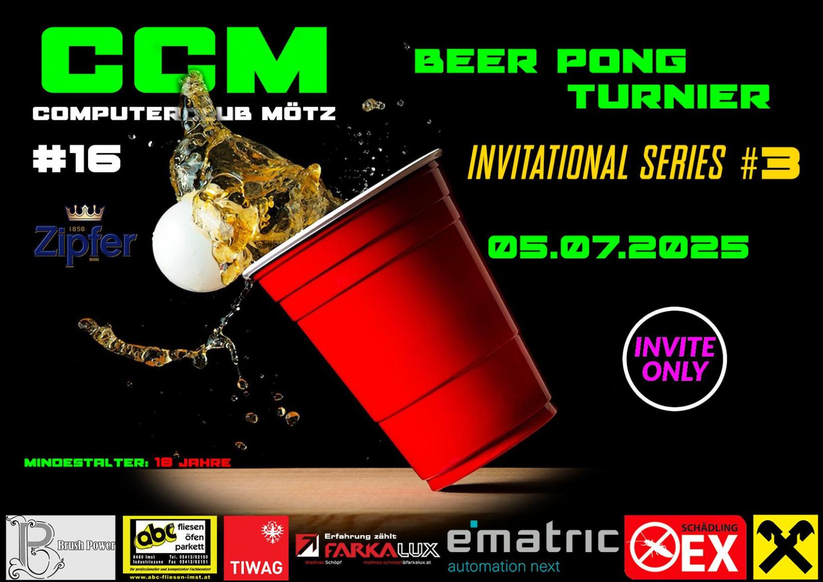 BEER PONG TURNIER Invitational Series #3