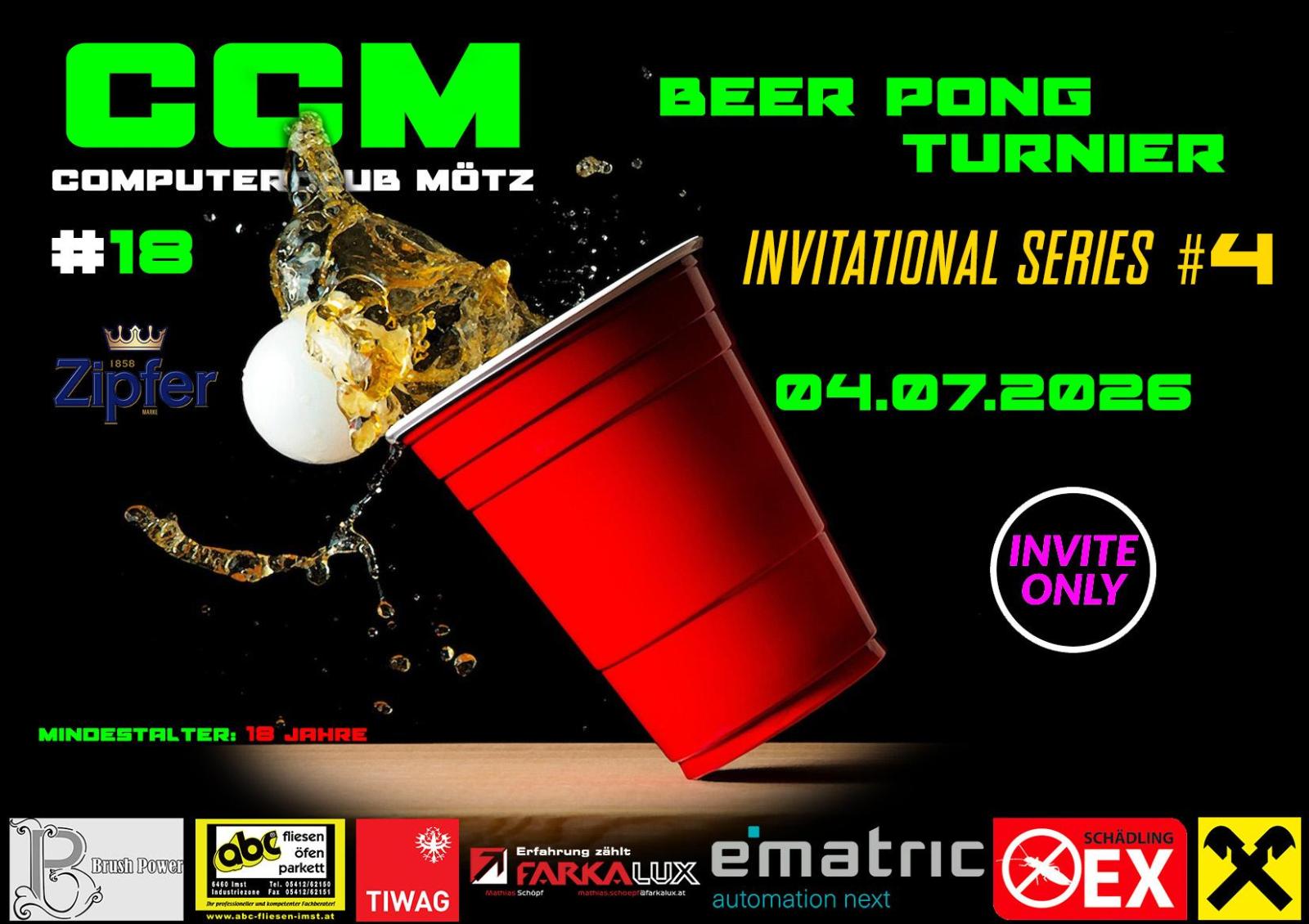 BEER PONG TURNIER Invitational Series #4