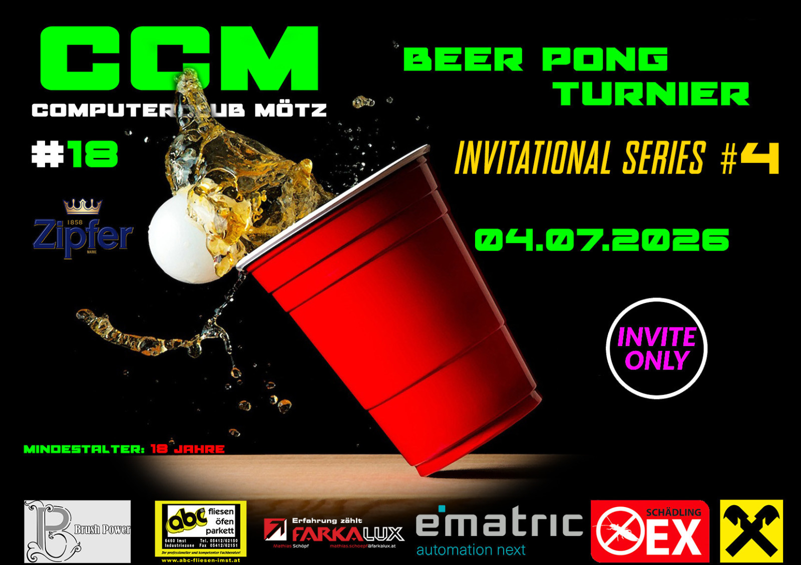BEER PONG TURNIER Invitational Series #4
